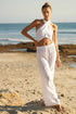 PQ Swim Water Lily Linen Wrap Top